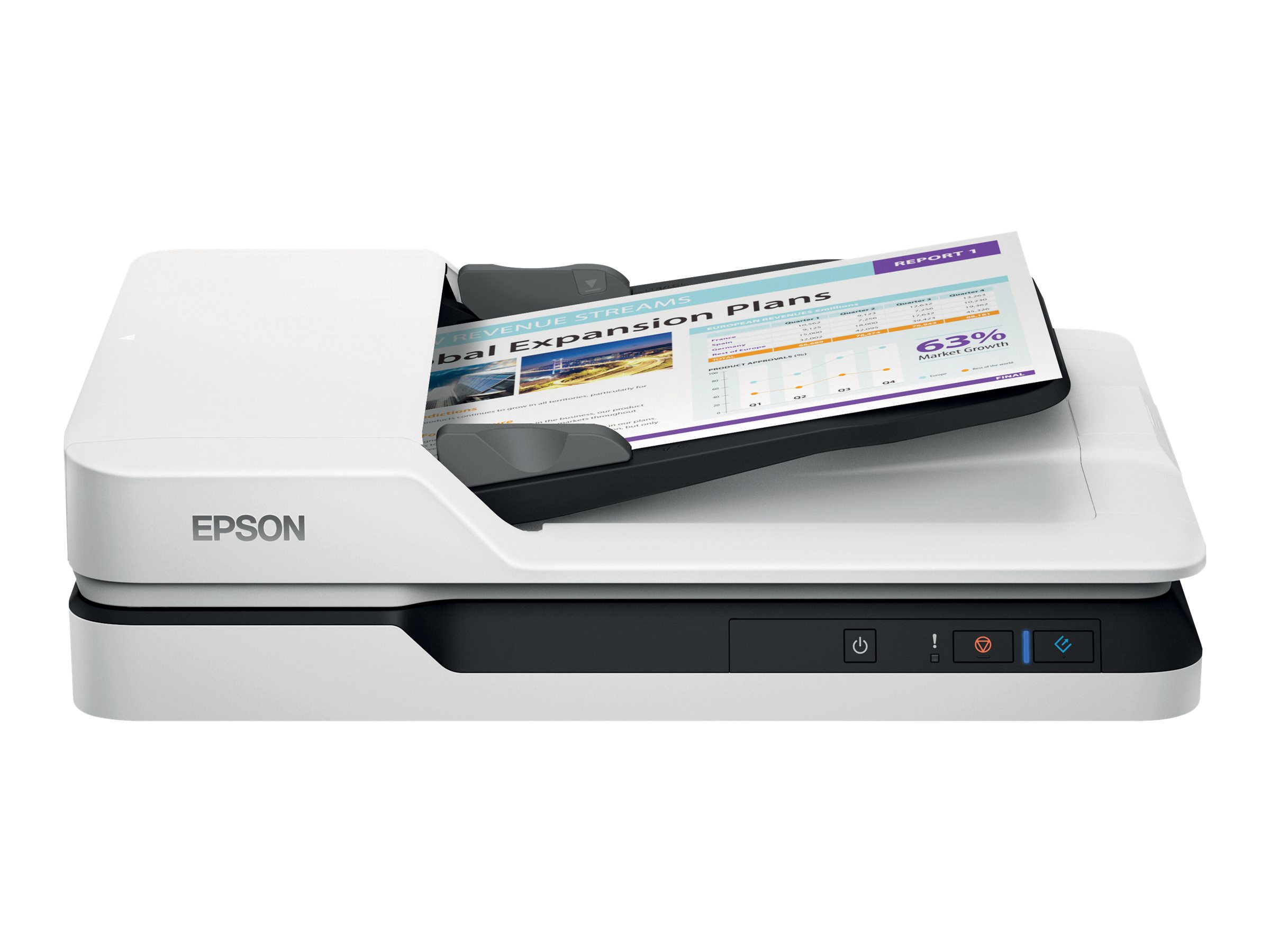 Epson WorkForce DS-1630 - Dokumentenscanner - Duplex - A4 - 1200 dpi x 1200 dpi - bis zu 25 Seiten/Min. (einfarbig) / bis zu 25 