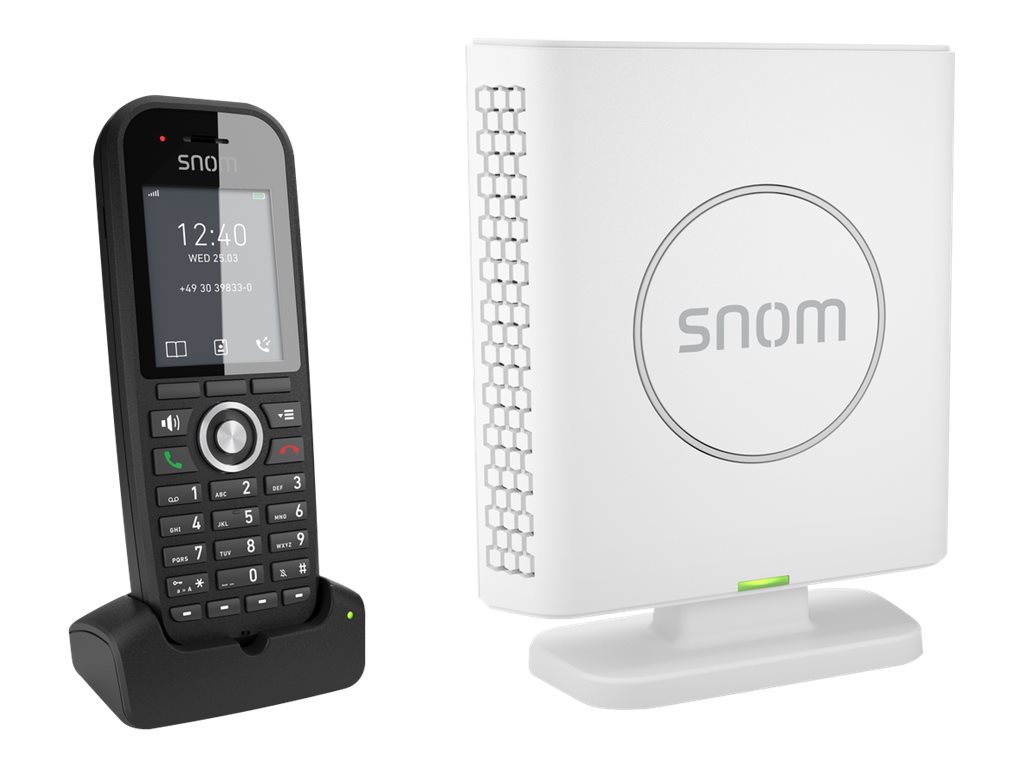 snom m430 - Schnurloses VoIP-Telefon mit Rufnummernanzeige - DECT - dreiweg Anruffunktion - SRTP, SIPS - Schwarz, weiss