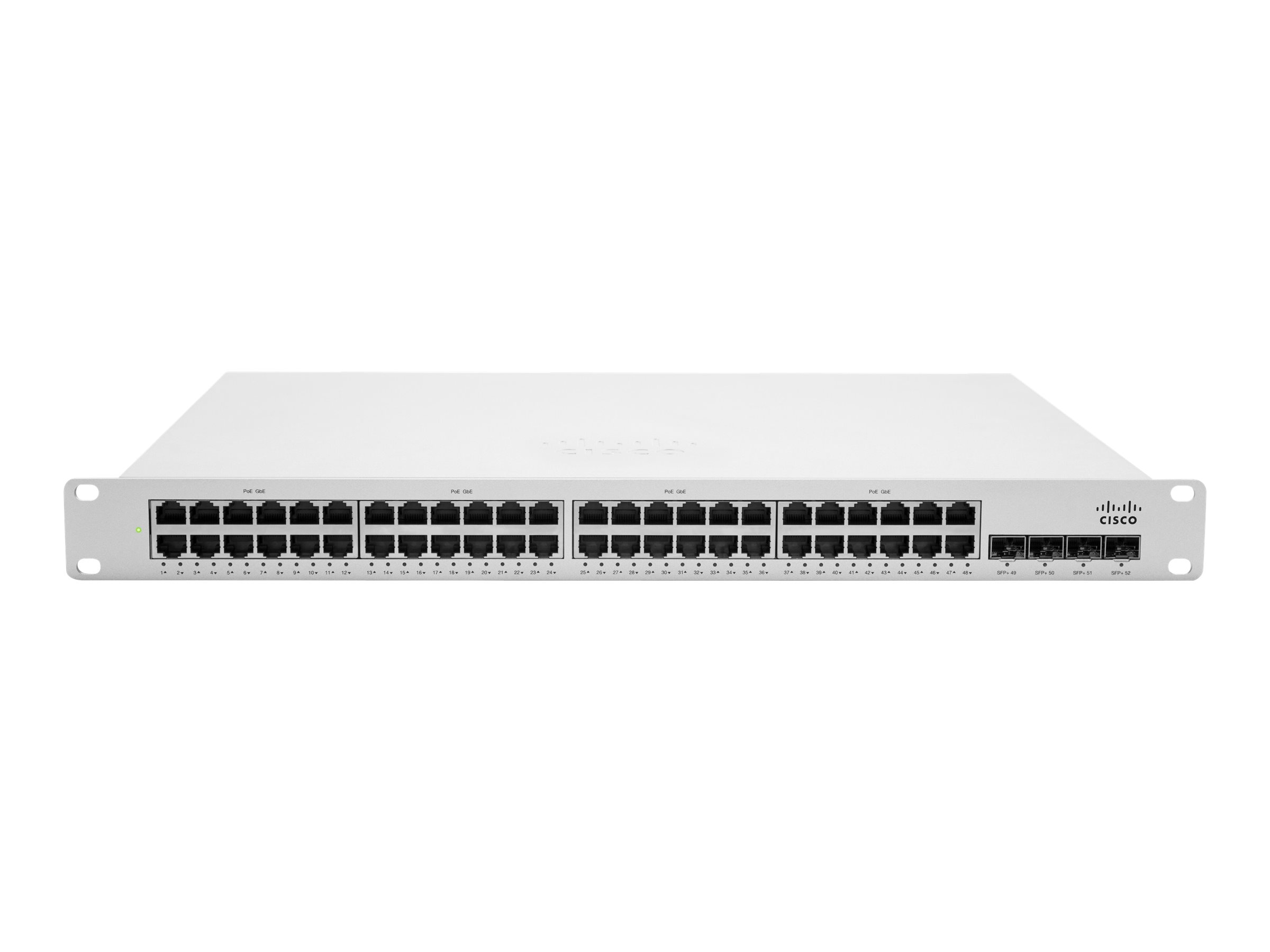 Cisco Meraki Cloud Managed MS350-48LP - Switch - L3 - managed - 48 x 10/100/1000 (PoE+) + 4 x 10 Gigabit SFP+ (Uplink) - Desktop