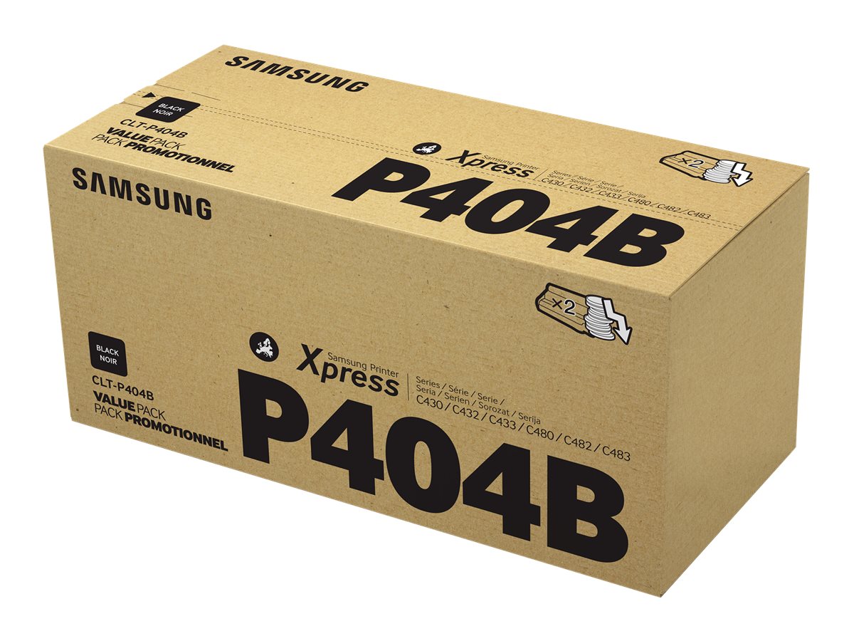 Samsung CLT-P404B - 2er-Pack - Schwarz - original - Tonerpatrone (SU364A) - für Samsung CLX-3302, 3303, 3304, 3307; Xpress SL-C4