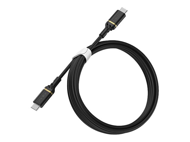OtterBox Fast Charge Cable Standard - USB-Kabel - 24 pin USB-C (M) zu 24 pin USB-C (M) - USB 2.0 - 2 m - Black Shimmer