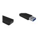 ICY BOX IB-CB015 - USB-Adapter - 24 pin USB-C (W) zu USB Typ A (M) - USB 3.1 Gen2 - Schwarz