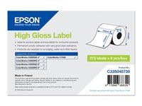 Epson - Hochglnzend - permanenter Acrylklebstoff - 105 x 210 mm 273 Etikett(en) (1 Rolle(n) x 273) gestanzte Etiketten - fr Co