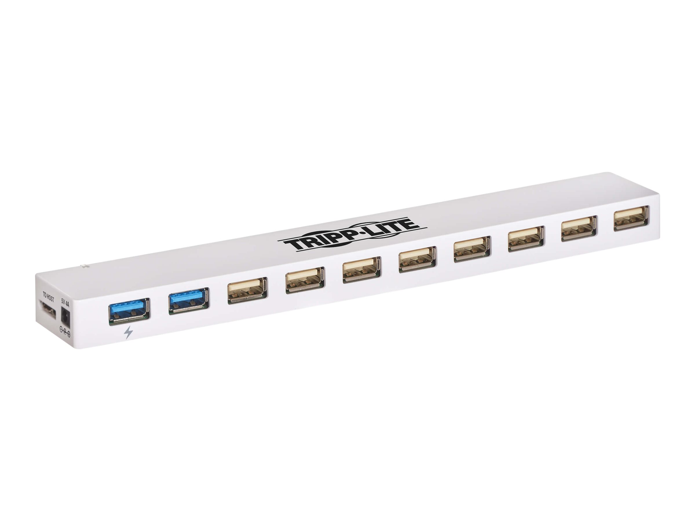 Tripp Lite 10-Port USB 3.0 / USB 2.0 Combo Hub - USB Charging, 2 USB 3.0 & 8 USB 2.0 Ports - Hub - 2 x SuperSpeed USB 3.0 + 8 x 