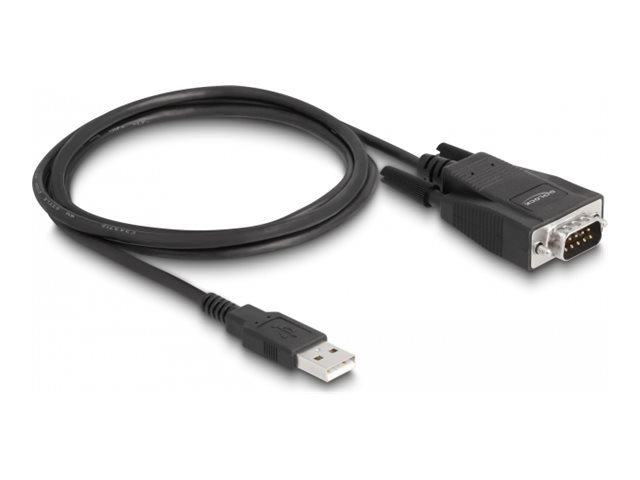 Delock - Serieller Adapter - USB 2.0 - RS-232 x 1 - Schwarz