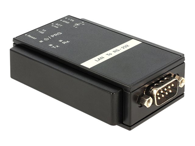 DeLock Converter Ethernet LAN > Serial RS-232 - Serieller Adapter - Ethernet 100 - RS-232 x 1