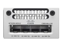 Cisco - Erweiterungsmodul - 10 Gigabit SFP+ / SFP (mini-GBIC) x 4 - fr Catalyst 3850-12, 3850-12X48, 3850-24, 3850-48; ONE Cata