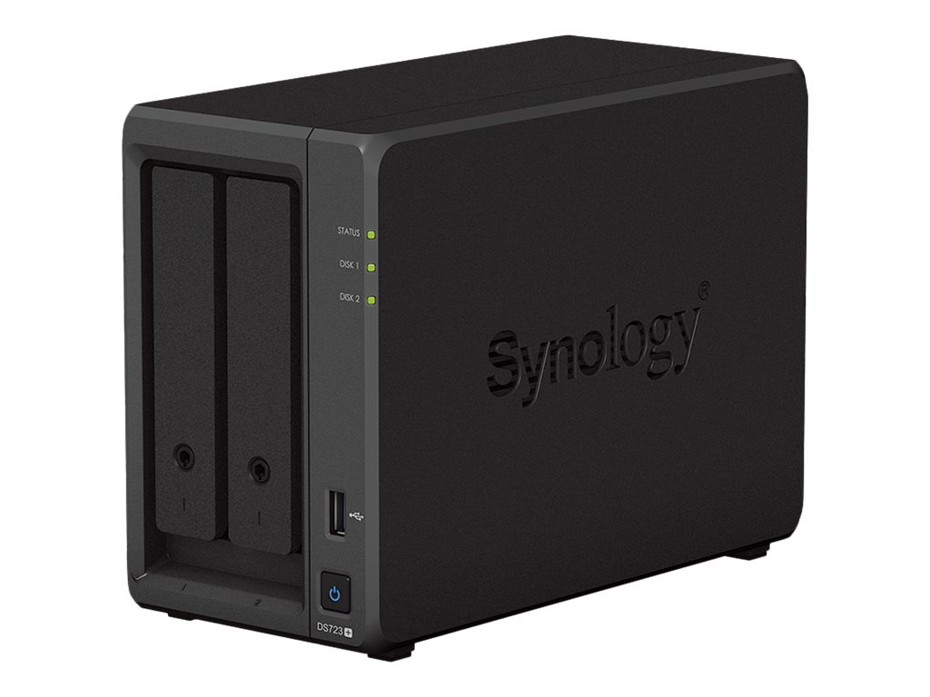 Synology Disk Station DS723+ - NAS-Server - 2 Schchte - RAID RAID 0, 1, JBOD - RAM 2 GB - Gigabit Ethernet