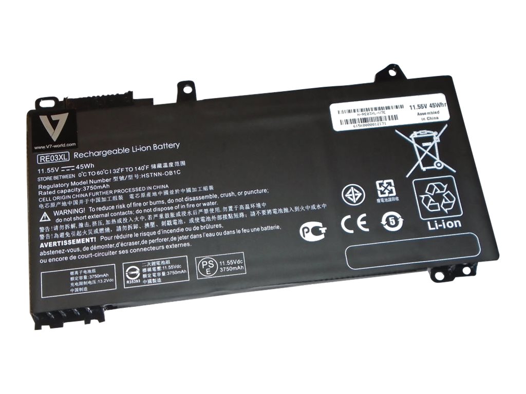 V7 H-RE03XL-V7E - Laptop-Batterie (gleichwertig mit: HP L32656-002, HP L32407-AC1, HP RE03045XL-PL, HP RE03XL) - Lithium-Ionen -