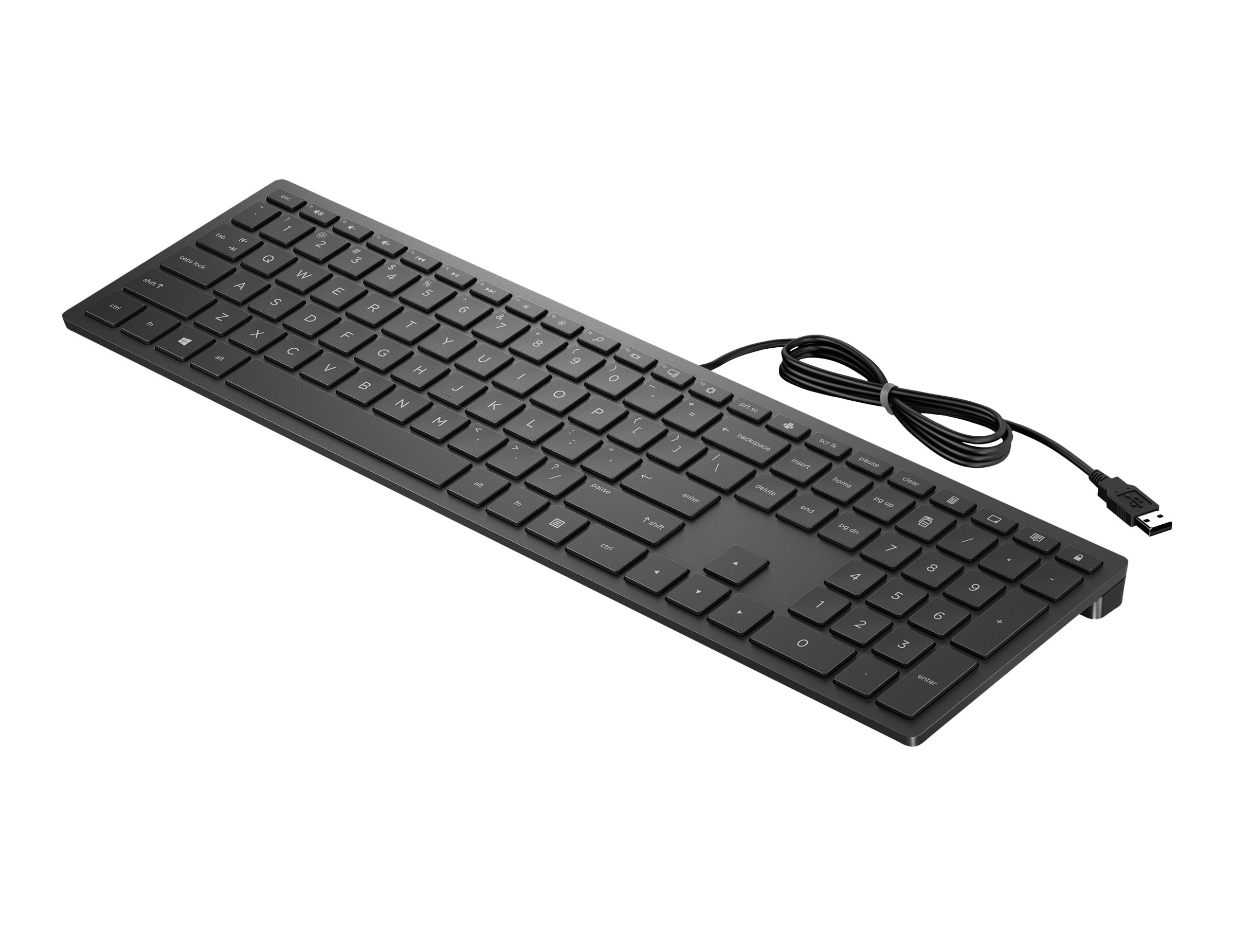 HP Pavilion 300 - Tastatur - USB - Englisch - Jet Black - fr Pavilion 24, 27, 590, 595, TP01