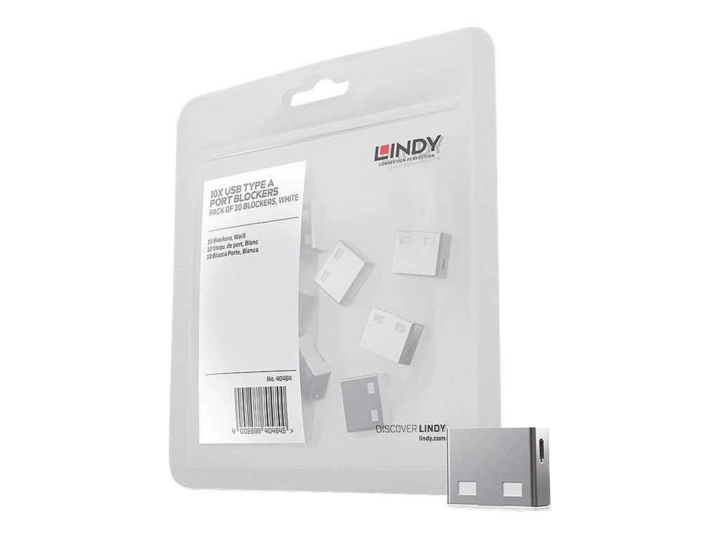 Lindy USB Port Blocker - USB-Portblocker - weiss (Packung mit 10)