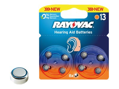 Rayovac Hearing Aid HA13 - Batterie 8 x PR48 - Zink-Luft - 310 mAh