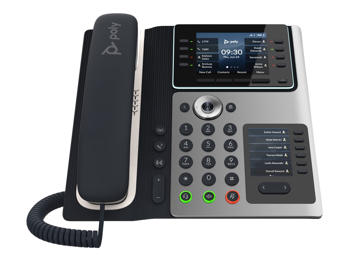 Poly Edge E450 - VoIP-Telefon mit Rufnummernanzeige/Anklopffunktion - dreiweg Anruffunktion - SIP, SDP