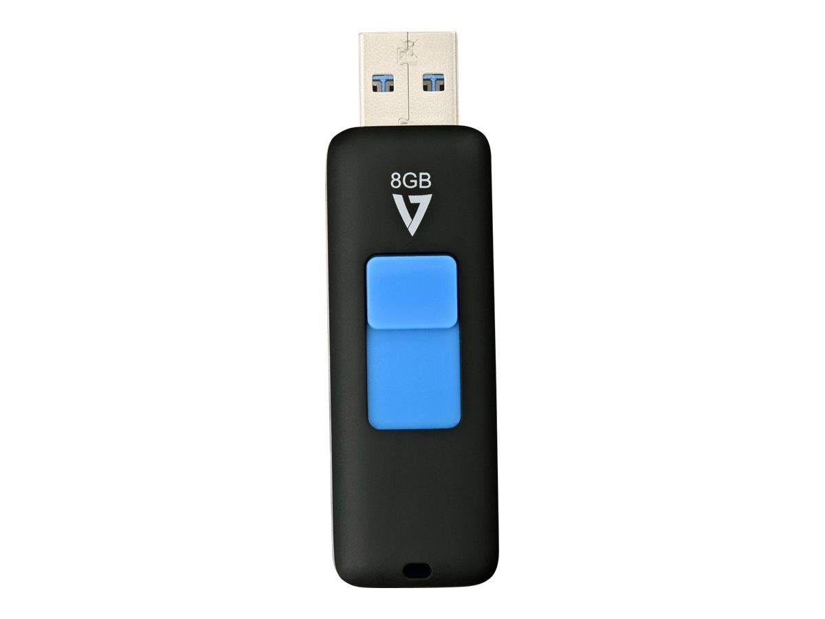 V7 VF3GAR-3E - USB-Flash-Laufwerk - 8 GB - USB 3.0 - Schwarz