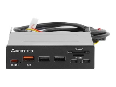 Chieftec CRD-908H - Kartenleser - 2 in 1 - 8,9 cm (3,5 Zoll) (SD, microSD) - USB 3.2 Gen 1 / USB-C