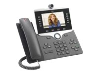 Cisco IP Phone 8865NR - IP-Videotelefon - mit Digitalkamera - SIP, SDP - 5 Leitungen - holzkohlefarben 