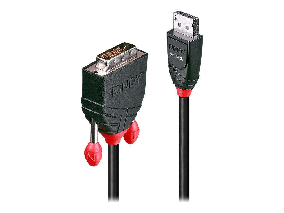 Lindy - DVI-Kabel - DisplayPort (M) zu DVI-D (M) - 3 m - Schwarz