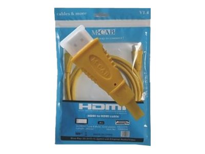 M-CAB High Speed - HDMI-Kabel mit Ethernet - HDMI mnnlich zu HDMI mnnlich - 2 m - Gelb