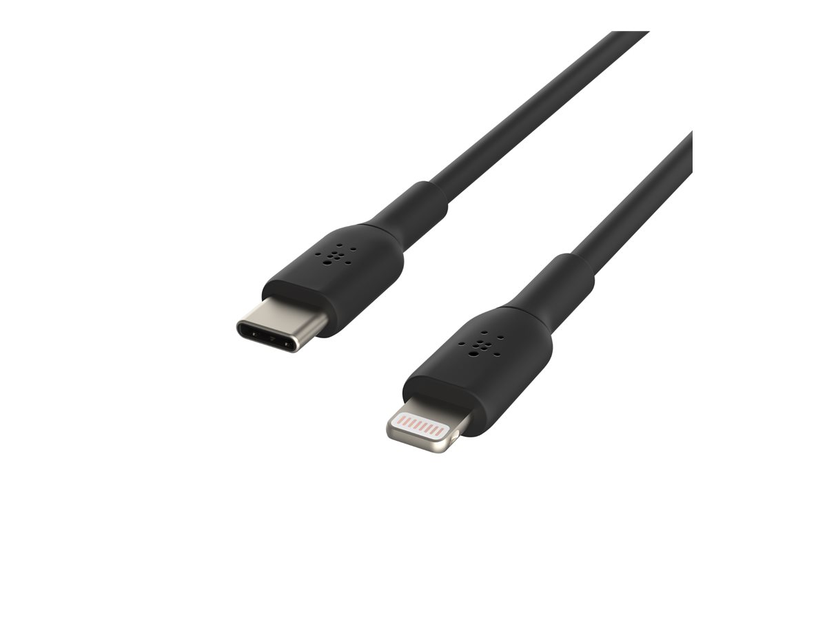 Belkin BOOST CHARGE - Lightning-Kabel - 24 pin USB-C mnnlich zu Lightning mnnlich - 1 m - Schwarz - USB-Stromversorgung (18 W)