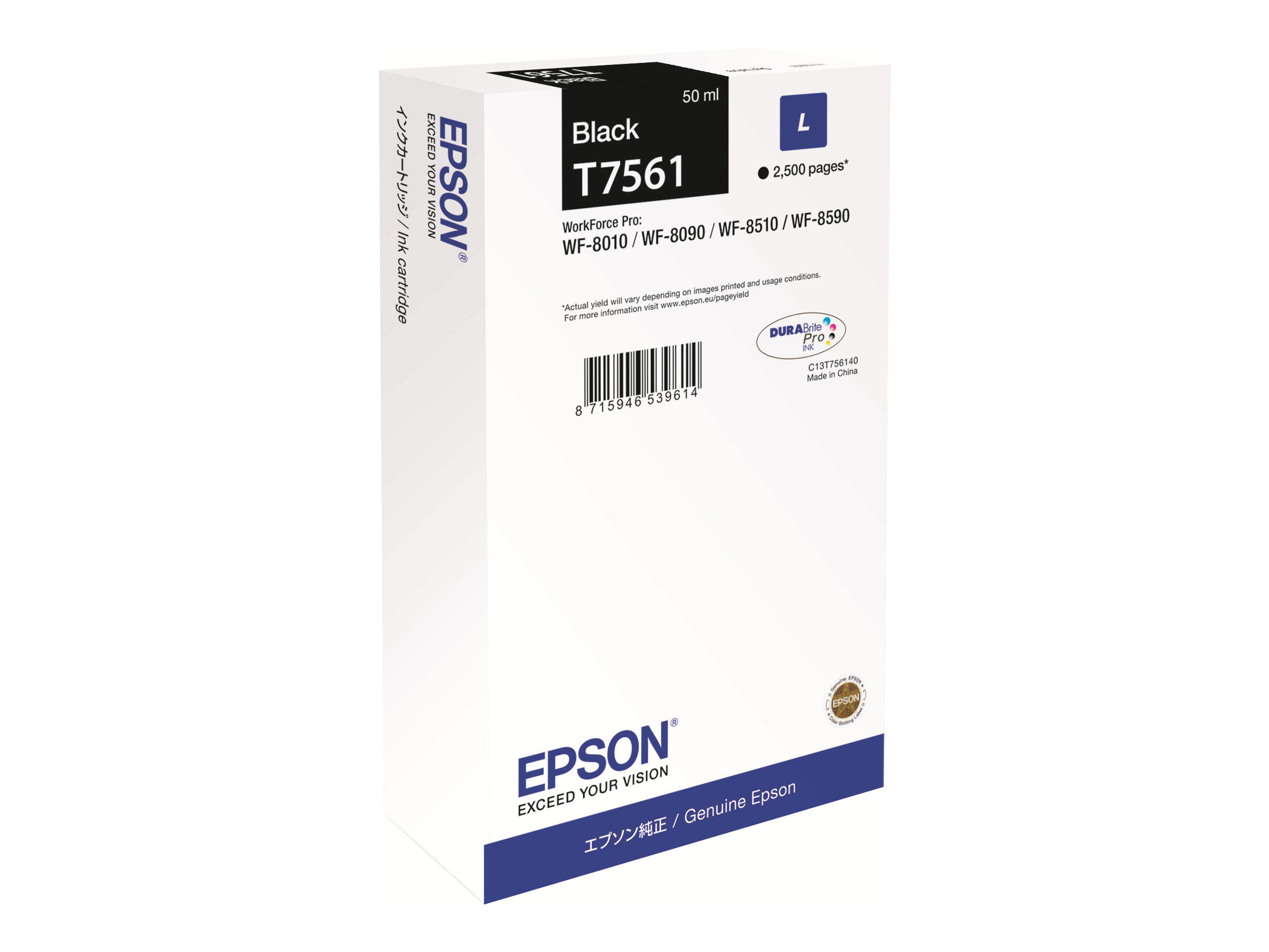 Epson T7561 - 50 ml - L-Grsse - Schwarz - Original - Tintenpatrone