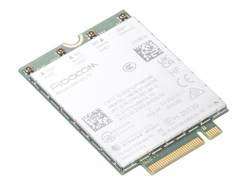 Fibocom L860-GL-16 - Drahtloses Mobilfunkmodem - 4G LTE - M.2 Card - für ThinkPad P16s Gen 1 21BT, 21BU, 21CK, 21CL; T16 Gen 1 2