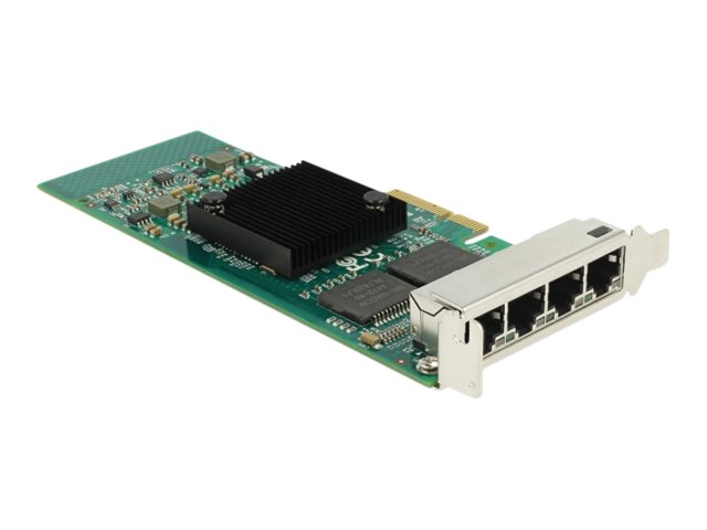 Delock PCI Express Card > 4 x Gigabit LAN - Netzwerkadapter - PCIe 2.1 x4 Low-Profile - Gigabit Ethernet x 4