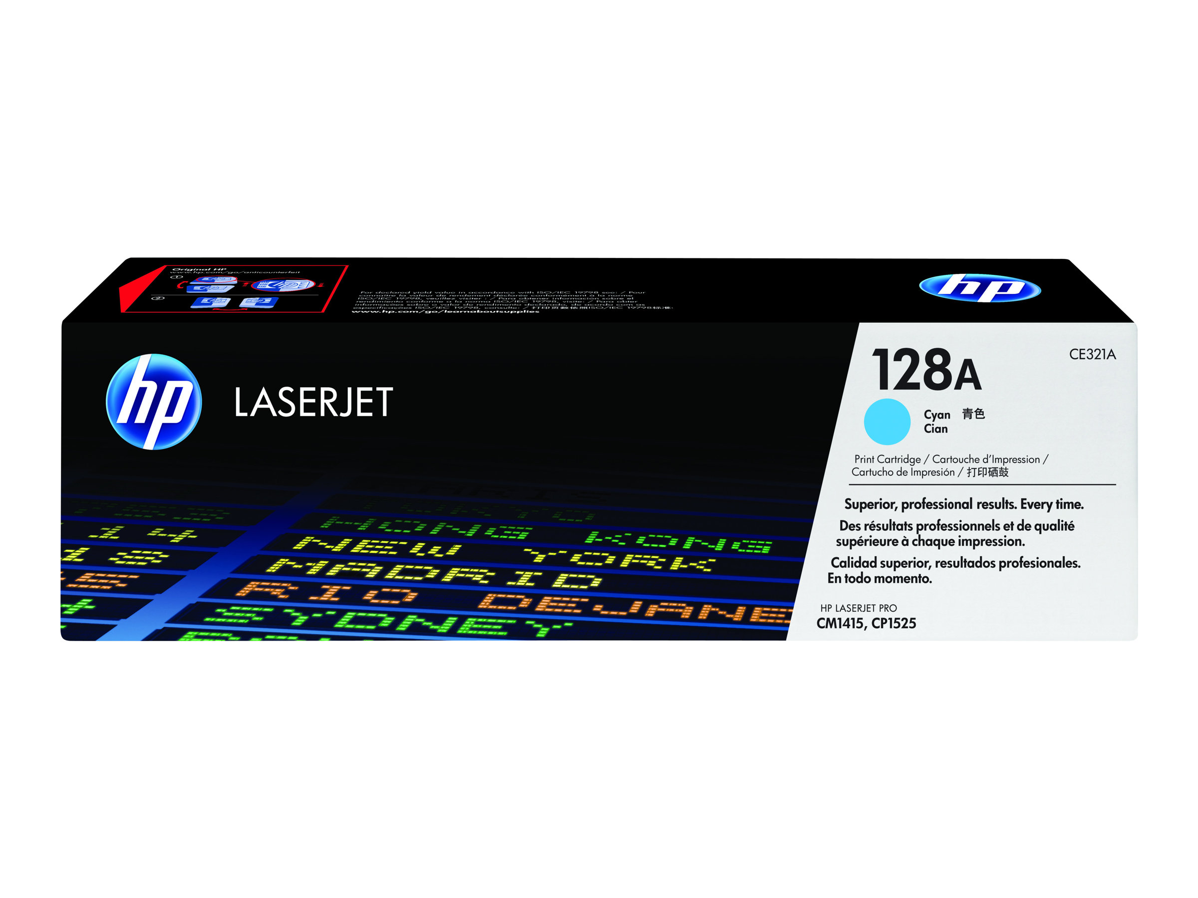 HP 128A - Cyan - Original - LaserJet - Tonerpatrone (CE321A) - fr Color LaserJet Pro CP1525n, CP1525nw; LaserJet Pro CM1415fn, 