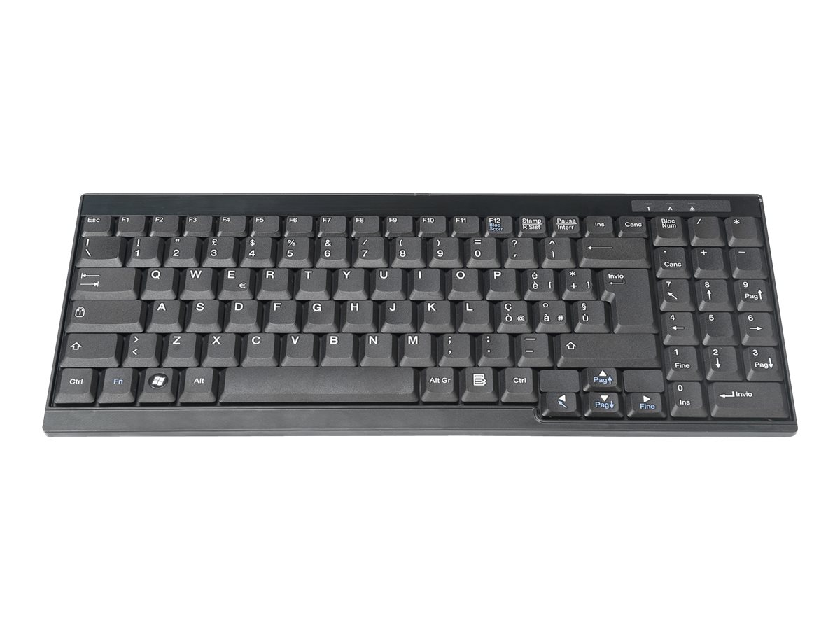 DIGITUS DS-72000IT - Tastatur - QWERTY - Italienisch - Schwarz - fr Professional DS-72210, DS-72211