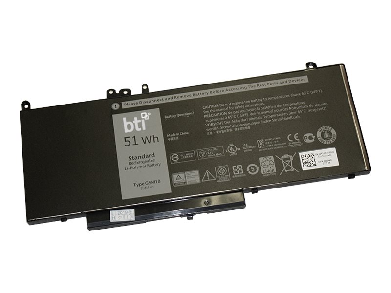 BTI - Laptop-Batterie (gleichwertig mit: Dell 451-BBLN, Dell 8V5GX, Dell G5M10, Dell K9GVN, Dell WYJC2, Dell 451-BBLK, Dell PF59