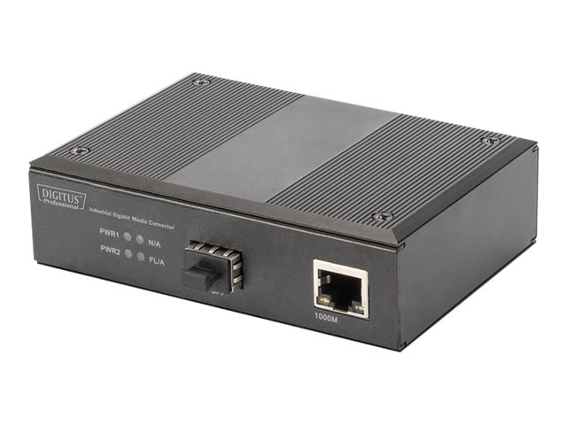 DIGITUS Professional DN-652103 - Medienkonverter - GigE - 10Base-T, 100Base-TX, 1000Base-T, 1000Base-X - RJ-45 / SFP (mini-GBIC)