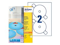 Avery Full Face CD/DVD Label - Glnzend - beschichtet - 50 Etikett(en) (25 Bogen x 2) Etiketten