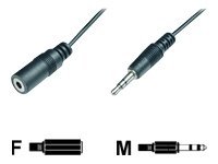 M-CAB - Audioverlngerungskabel - mini-phone stereo 3.5 mm weiblich zu mini-phone stereo 3.5 mm mnnlich - 3 m