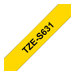 Brother TZe-S631 - Extra starker Klebstoff - Schwarz auf Gelb - Rolle (1,2 cm x 8 m) 1 Kassette(n) laminiertes Band - fr Brothe