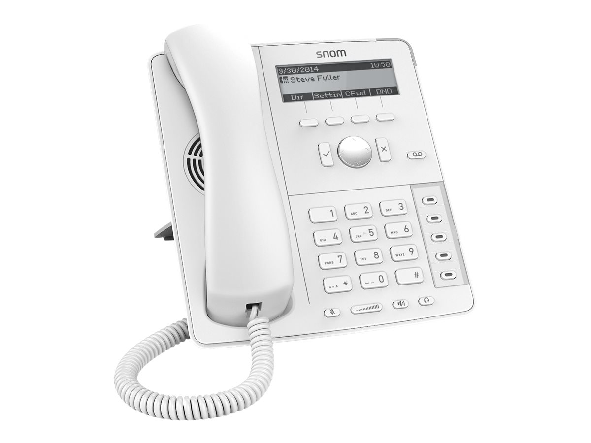 snom D715 - VoIP-Telefon - dreiweg Anruffunktion - SIP, RTCP, SRTP - 4 Leitungen - weiss