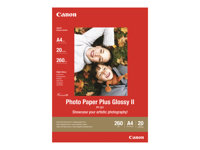 Canon Photo Paper Plus Glossy II PP-201 - Glnzend - 130 x 180 mm - 260 g/m - 20 Blatt Fotopapier - fr PIXMA iP2700, iX7000, M