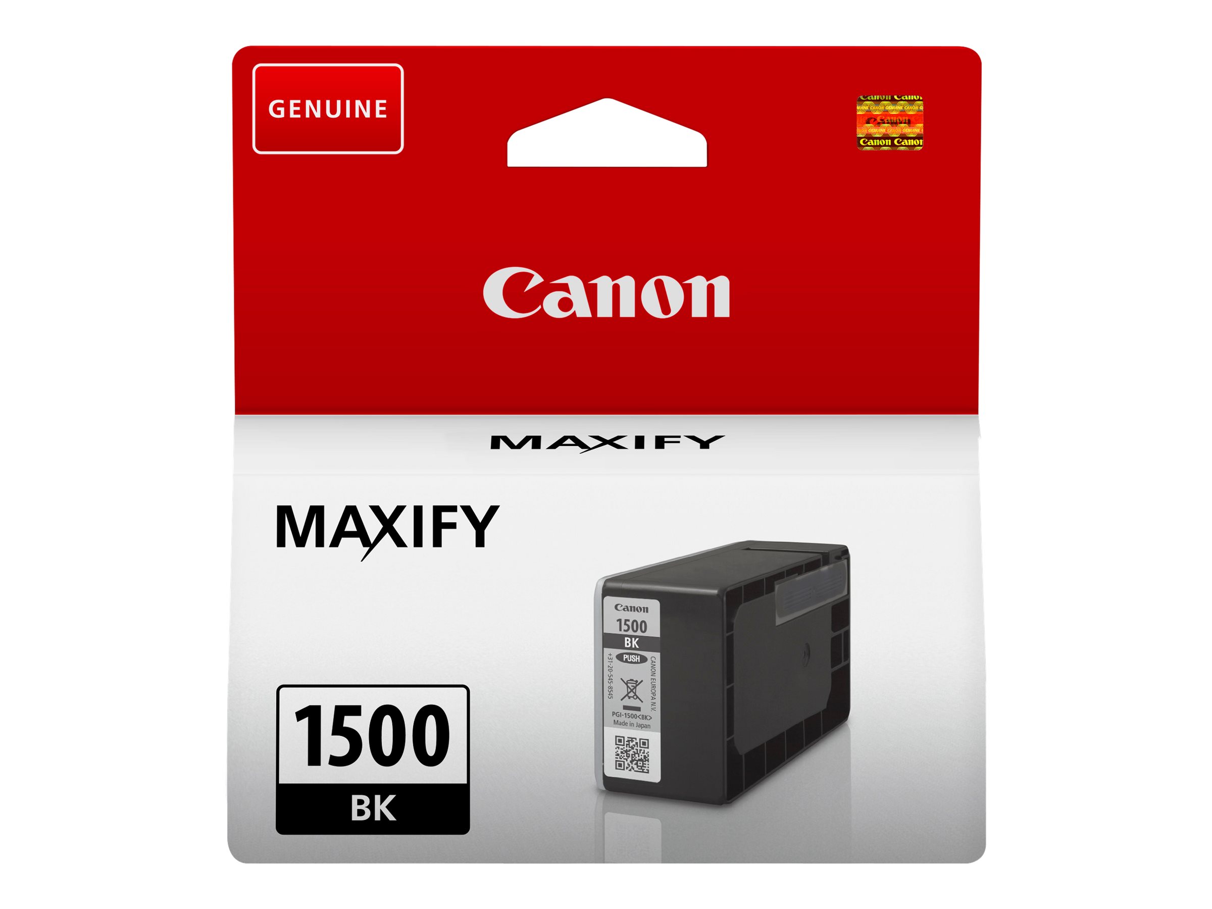 Canon PGI-1500 BK - 12.4 ml - Schwarz - Original - Tintenbehlter - fr MAXIFY MB2050, MB2150, MB2155, MB2350, MB2750, MB2755
