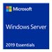 Microsoft Windows Server 2019 Essentials - Lizenz - 1 Lizenz - OEM - ROK - Multilingual