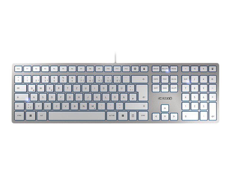 CHERRY KC 6000 SLIM - Tastatur - USB - Deutsch - Tastenschalter: CHERRY SX - Silber