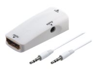 M-CAB - Videoadapter - HDMI zu 15 pin D-Sub (DB-15), mini-phone stereo 3.5 mm - weiss - 1080p-Untersttzung