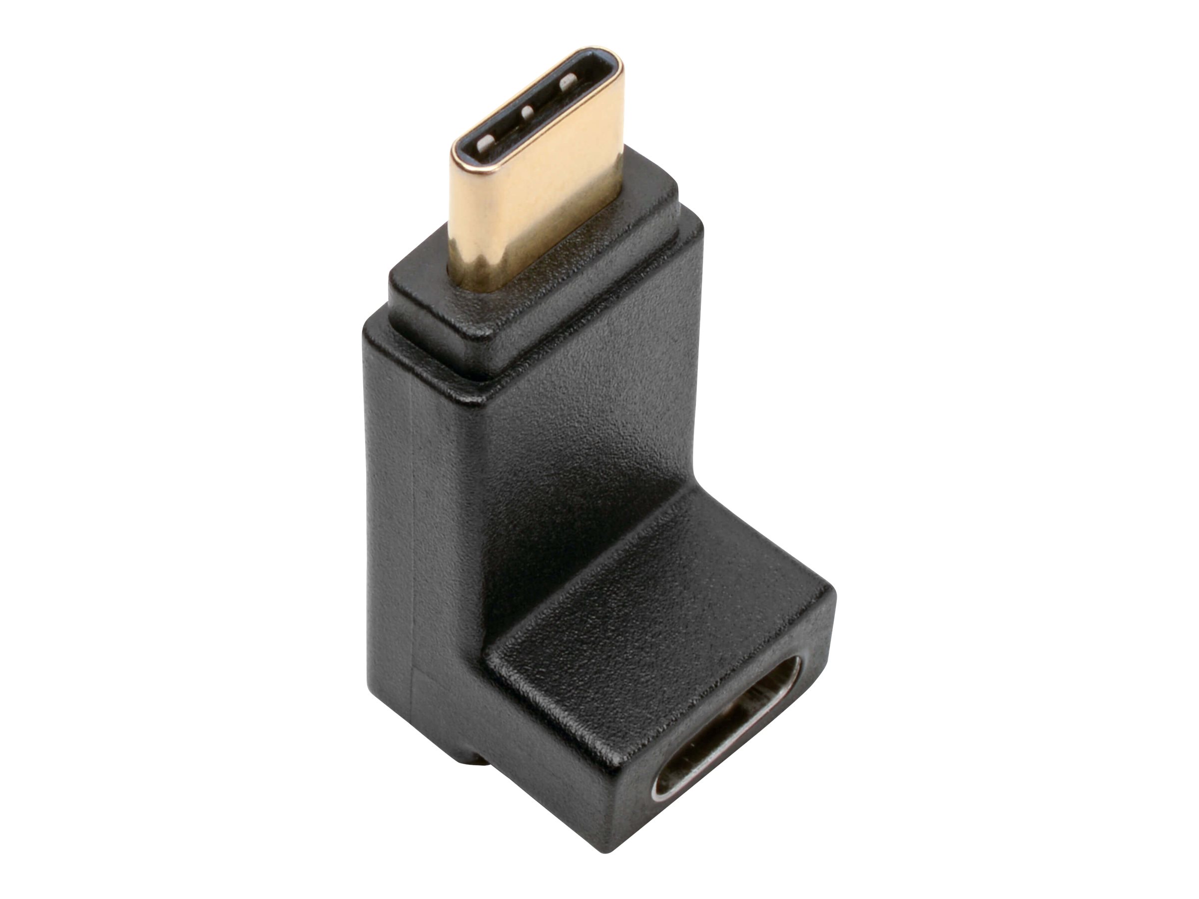 Tripp Lite USB C to USB Type C Adapter Converter Right Angle M/F 10Gbps 3A - USB-Adapter - 24 pin USB-C (M) zu 24 pin USB-C (W) 