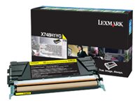 Lexmark - Hohe Ergiebigkeit - Gelb - Original - Tonerpatrone LCCP, LRP - fr Lexmark X748de, X748de LDS, X748de Statoil, X748dte