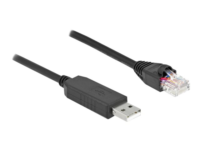 Delock - Serieller Adapter - USB (M) zu RJ-45 (M) - 1 m - USB / USB 2.0 / EIA-232 - Schwarz