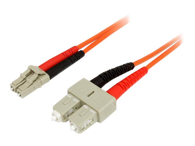 StarTech.com 1m Fiber Optic Cable - Multimode Duplex 50/125 - LSZH - LC/SC - OM2 - LC to SC Fiber Patch Cable (50FIBLCSC1)