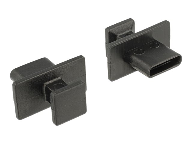 DeLOCK Dust Cover for USB Type-C Female - Schutzumschlag - Schwarz (Packung mit 10)