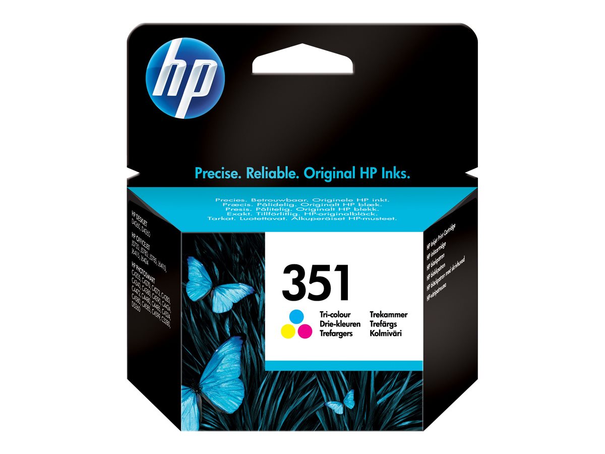 HP 351 - 3.5 ml - Farbe (Cyan, Magenta, Gelb) - original - Tintenpatrone - fr Deskjet D4268; Photosmart C4483, C4486, C4488, C4