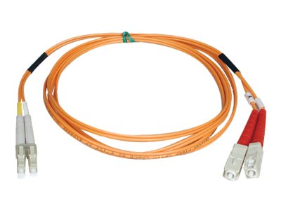 Eaton Tripp Lite Series Duplex Multimode 50/125 Fiber Patch Cable (LC/SC), 5M (16 ft.) - Patch-Kabel - SC multi-mode (M) zu LC M