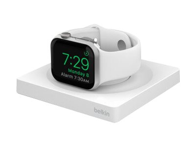 Belkin BoostCharge Pro - Kabelloses Ladegerät - Fast Charge - weiss - für Apple Watch
