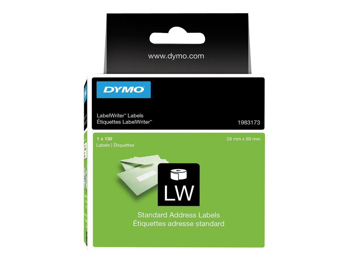 DYMO LabelWriter Standard - Selbstklebend - weiss - 28 x 89 mm 130 Etikett(en) (1 Rolle(n) x 130) Adressetiketten