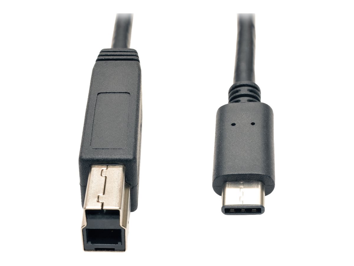 Eaton Tripp Lite Series USB-C to USB-B Cable (M/M) - USB 3.2, Gen 2 (10 Gbps), Thunderbolt 3 Compatible, 3 ft. (0.91 m) - USB-Ka