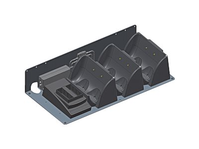 Datamax Multi-Bay Charging Kit, RL series, 3-Upright Unit & 2 Battery Depot Charger - Ladestnder/Akku-Ladegert - Ausgangsansch